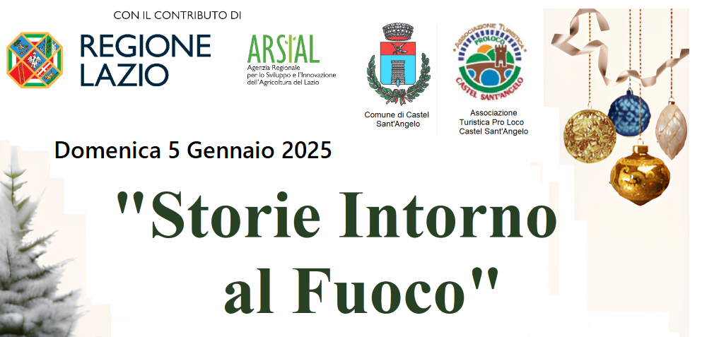 Domenica 5 gennaio 2025   "Storie intorno al fuoco"  presso il Centro Operativo Comunale Polifunzionale 